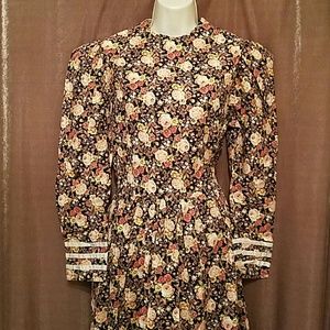 Halloween 1800's Cotton Maxi Dress/ Fall/ sz 14